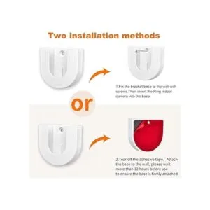 Paquete de 2 soportes de pared adhesivos fuertes para_3