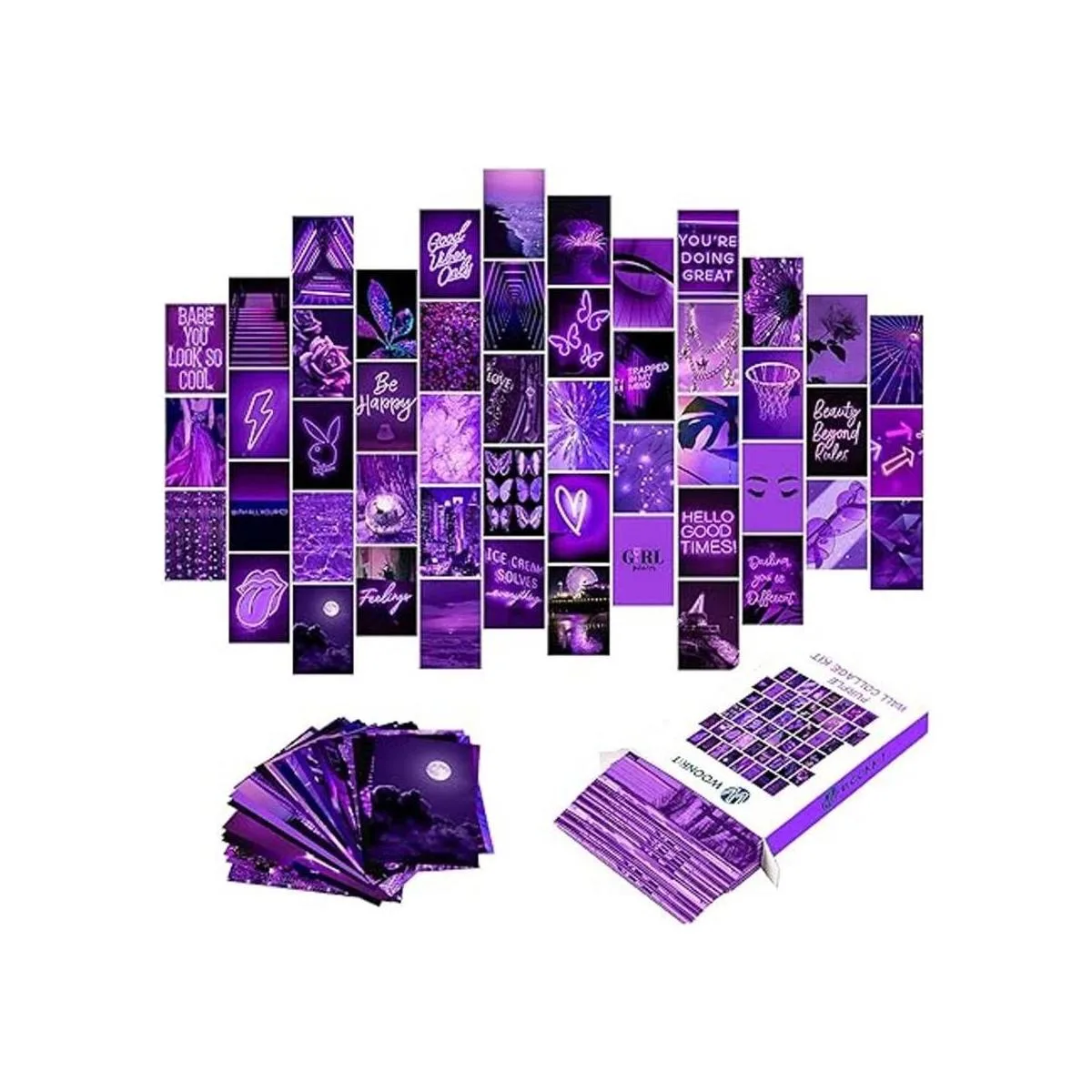 Kit de collage de pared púrpura para fotos estéticas_2