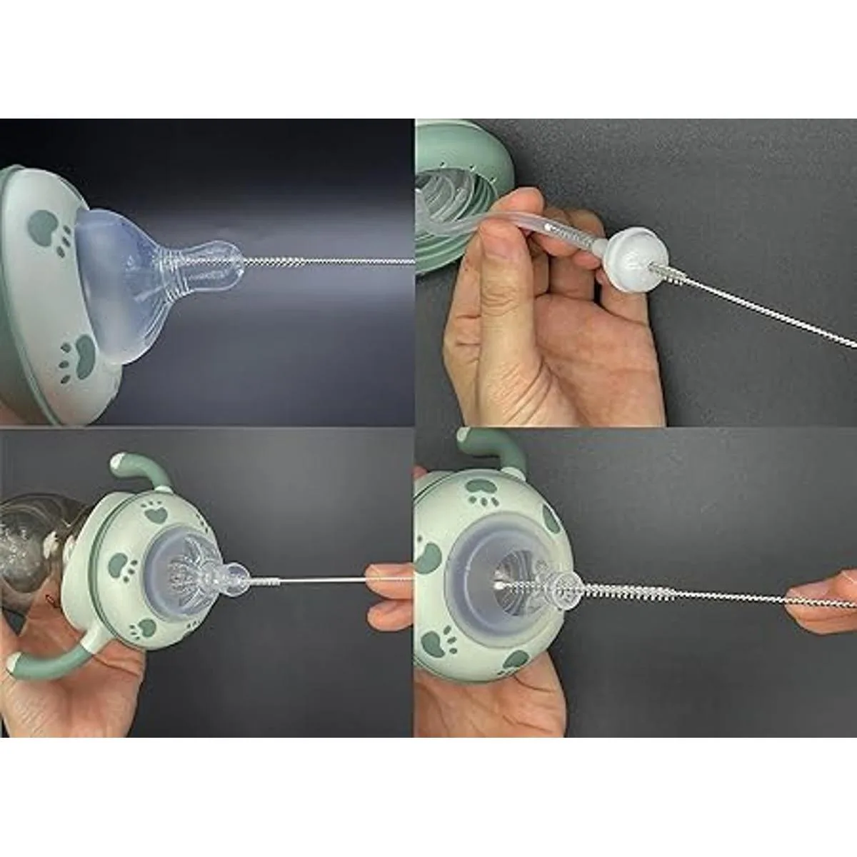 KINGSEM Juego de 12 cepillos limpiadores de pajitas con_5