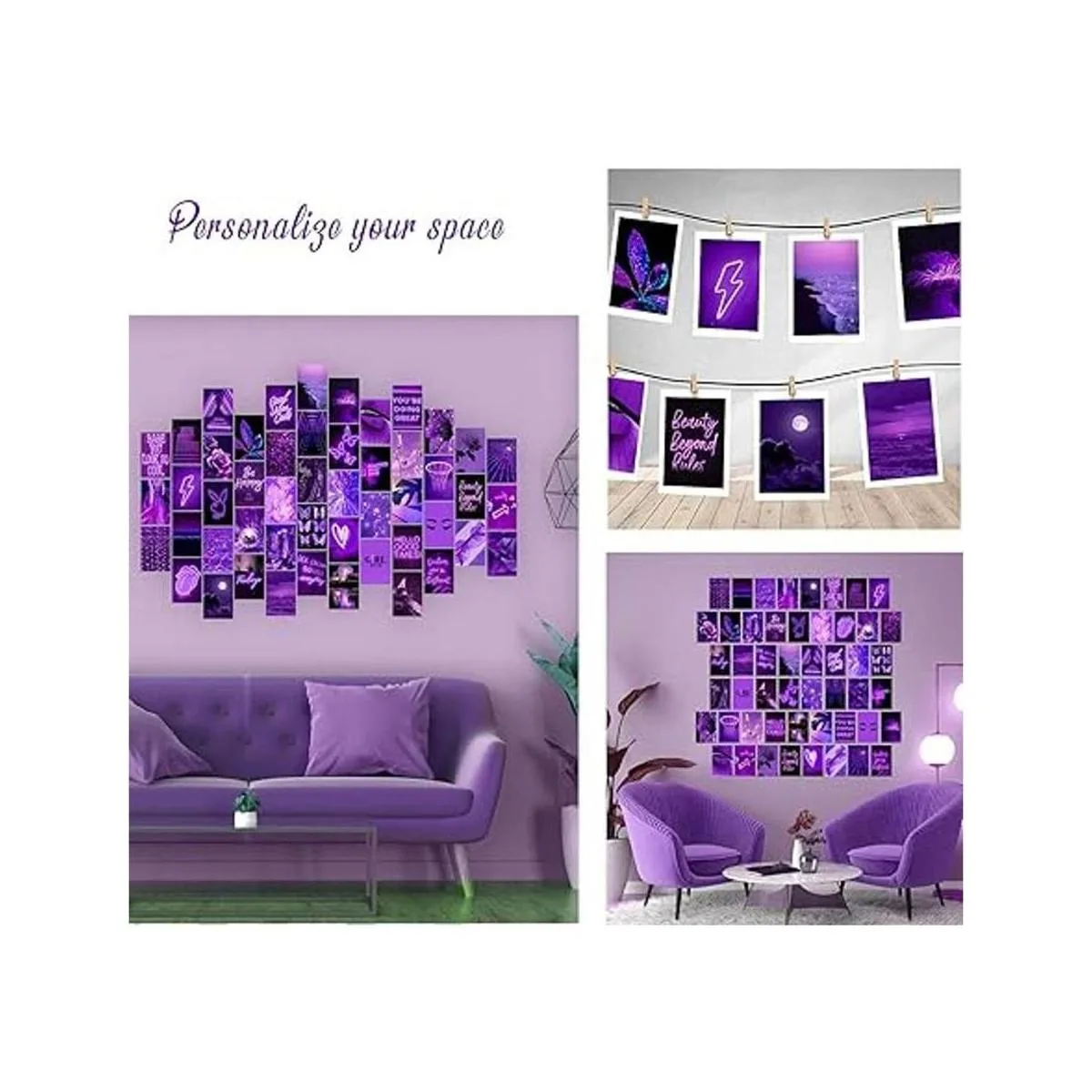 Kit de collage de pared púrpura para fotos estéticas_4