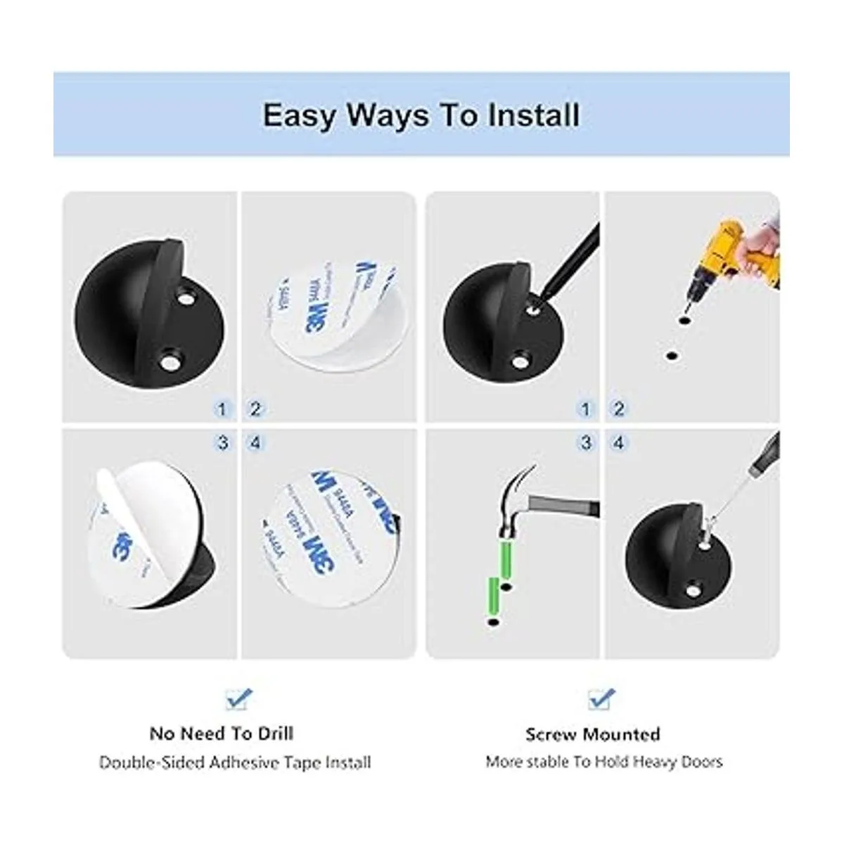 Tope de puerta tope de puerta de piso adhesivo de acero_7