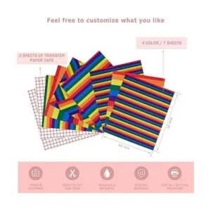 Tintnut Vinilo permanente arcoíris 7 hojas de 12 x 10_2