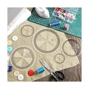 Juego de 5 plantillas de acolchado circular regla de_3