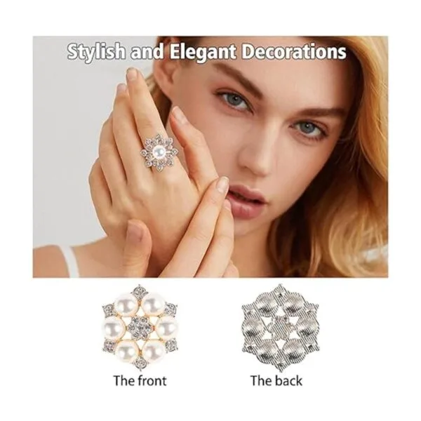 QXUJI Botones de diamantes de imitación botón de espalda_3
