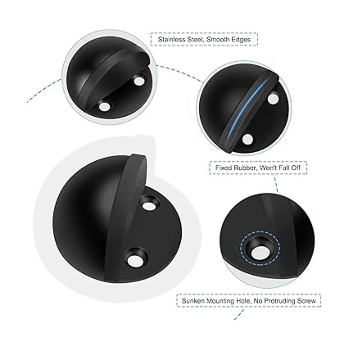 Tope de puerta tope de puerta de piso adhesivo de acero_3