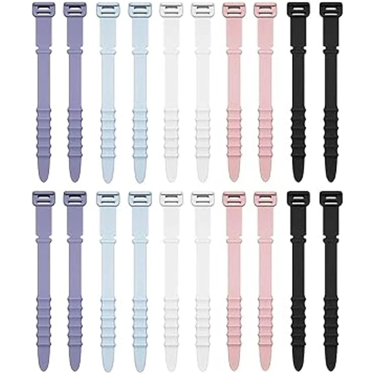 Bridas de silicona con cierre de cremallera 20 correas de_6