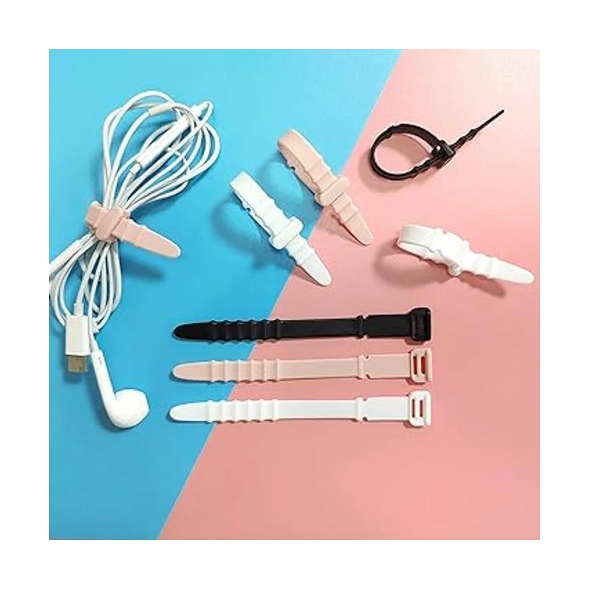 Bridas de silicona con cierre de cremallera 20 correas de_2