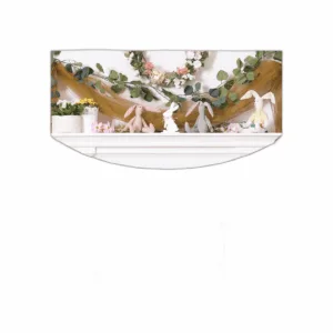 Doumeny Bandera de arpillera a cuadros de Pascua con_1