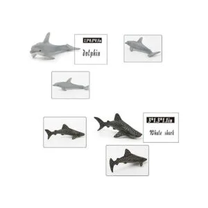 Juego de juguetes de animales marinos 12 figuras de mar_3
