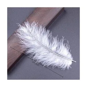 Paquete de 200 piezas de plumas blancas de pavo esponjoso_3