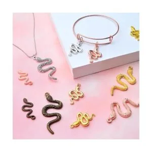 30 colgantes de serpiente de 5 colores de aleación_7