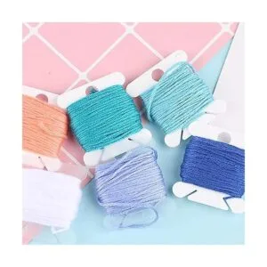 KVMORZE Bobinas de hilo dental de bordado de plástico con_4