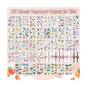 Partywind 168 hojas 2000 estilos tatuajes temporales_3