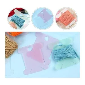 KVMORZE Bobinas de hilo dental de bordado de plástico con_5