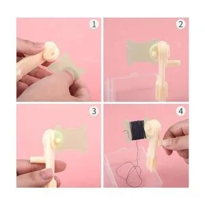 KVMORZE Bobinas de hilo dental de bordado de plástico con_6