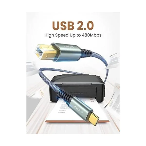 AINOPE Cable de impresora USB B a USB C de 6.6 pies_7