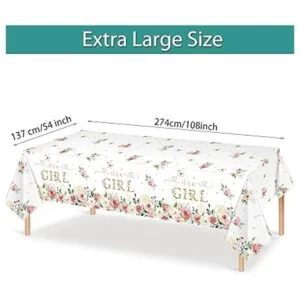 3 piezas de suministros florales para baby shower mantel_2