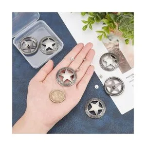 GORGECRAFT 1 caja de 6 juegos de botones de rosca grabados_3