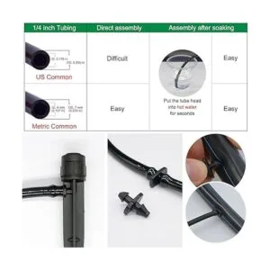 Topiverse 25 emisores de riego por goteo flujo ajustable_4