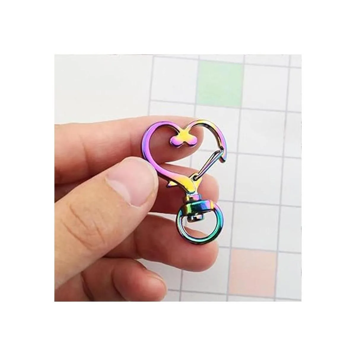 ITROLLE 10 ganchos para llavero con forma de corazón_3