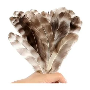 THARAHT 24 plumas de chinchilla gris natural a granel de 6_4