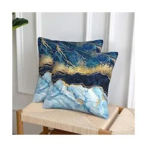 Juego de 2 fundas de almohada abstractas de estilo rústico_3