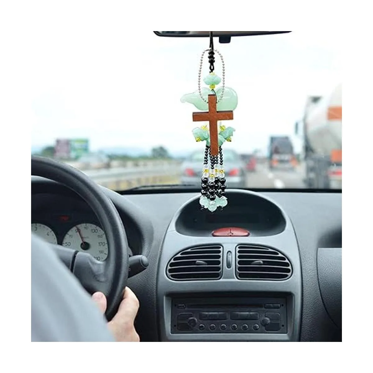 50 mini colgantes de cruz de madera con 50 llaveros mini_5