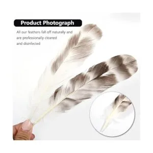 THARAHT 24 plumas de chinchilla gris natural a granel de 6_3