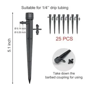 Topiverse 25 emisores de riego por goteo flujo ajustable_3