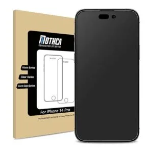 Mothca Protector de pantalla de vidrio mate para iPhone 14_1