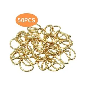 BronaGrand 50 anillos en D semicirculares de metal dorado_4