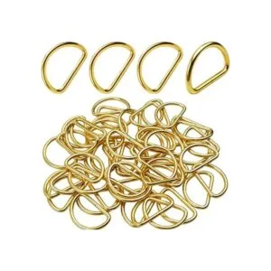 BronaGrand 50 anillos en D semicirculares de metal dorado_1