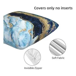 Juego de 2 fundas de almohada abstractas de estilo rústico_4