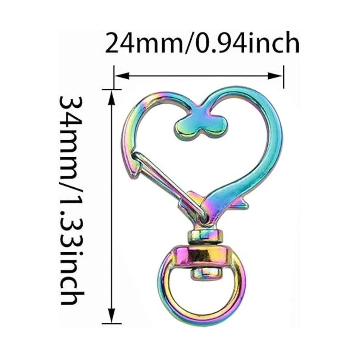 ITROLLE 10 ganchos para llavero con forma de corazón_2