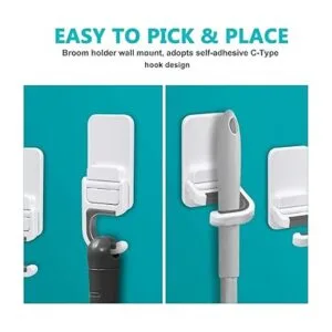 Tinkeep Soporte para escoba para fregona y escoba_4