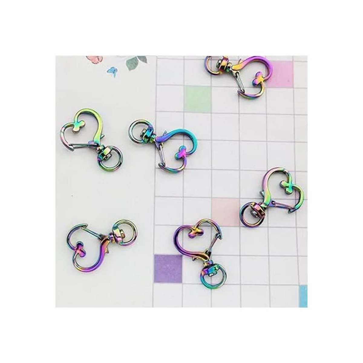 ITROLLE 10 ganchos para llavero con forma de corazón_4