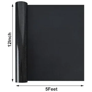 GYT Vinilo HTV negro con purpurina Rollos de vinilo de_3