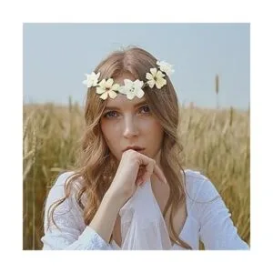 Cinaci Paquete de 6 diademas de corona de rosas ajustables_2