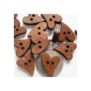EORTA 100 piezas Botones de Madera Marrón para Costura_6