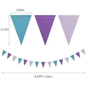 Banderines de decoración de fiesta de sirena paquete de 2_3