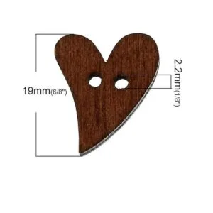 EORTA 100 piezas Botones de Madera Marrón para Costura_3