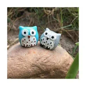 JANOU 20 piezas de mini búhos de decoración en miniatura_5
