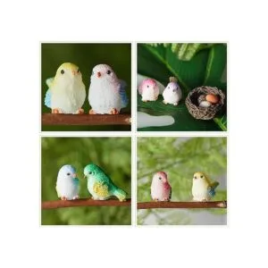 Jetec 30 piezas de hada accesorios de jardín de pájaros_3