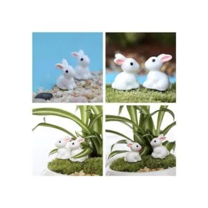 Zhiheng 20 unidades conejo miniatura hada jardín_5
