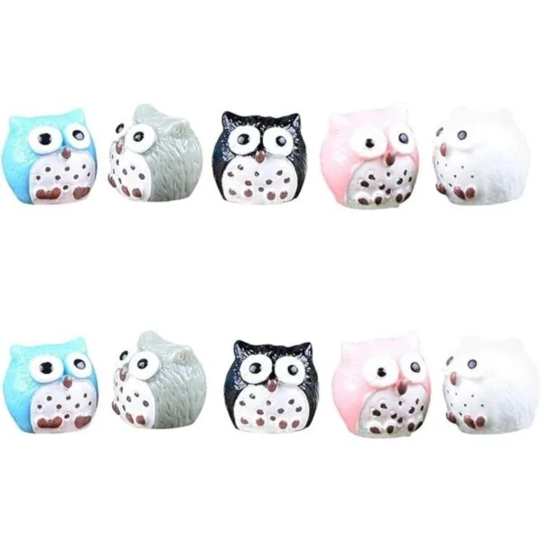 JANOU 20 piezas de mini búhos de decoración en miniatura_1