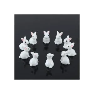 Zhiheng 20 unidades conejo miniatura hada jardín_3