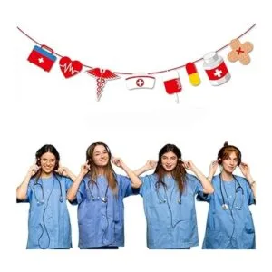 Morndew Doctor Enfermera Cap Diseño Corazón Gabinete_6