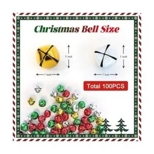 100 cascabeles de Navidad de 1 pulgada 4 colores_2
