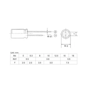 Uxcell 2200uF Condensador de 16 V condensadores_4