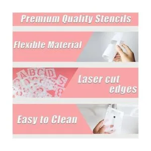 YEAJON Plantillas de letras de 1.5 pulgadas números de_6